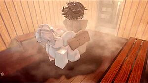 Fuck, I pounded that cute white bitch so rough in the sauna condo!