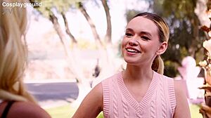 Skyler Storm and Khloe Kingsley Drool and Cry Deepthroating Coach's Huge Cock in Mean Girls Cosplay FFM Orgy