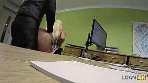 loan4k office deal: busty blonde blanche fucks agent for cash quick!