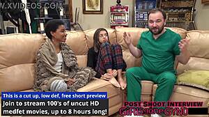 aria nicole moans in orgasm from foley catheter handjob and creampie play