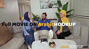 Two shy hijab teens boldly explore sex talk with stranger