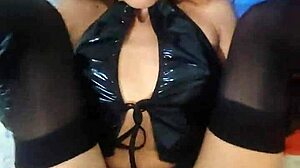 petite venezuelan model cornered by best friend post-costume party for shaved pussy creampie
