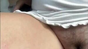 watch this chubby milf's huge gaping anal hole squirt from dirty talk masturbation