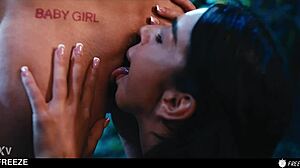 Time-Stopped Coco Bae Fucked Hard by Horny Brunette in Frozen Lesbian Sex