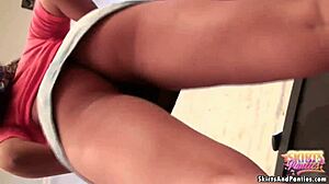 i tease with hot upskirt flash while you jerk slowly
