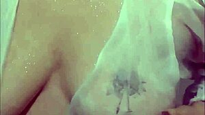 damn, this viral student's solo shower shows off her huge tits and pussy lips