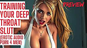 Train Your Deep Throat Slut with Dirty Talk Moans and Wet Pussy Action