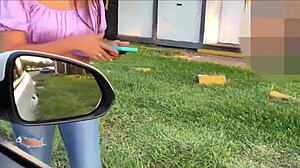 I Pick Up Unknown 18-Year-Old Off Street And She Fucks For Cash Creampie