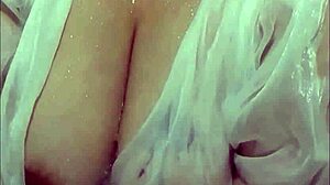 damn, this viral student's solo shower shows off her huge tits and pussy lips