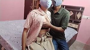18-Year Desi VIRGIN Teen's First DOGGY with Huge BOOBS Bouncing