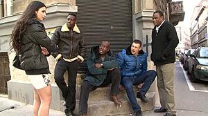 Romanian Slut's Shaved Pussy and Ass Gaped in Intense Black Chocolate Double Penetration Gangbang Cumshot Blowbang!