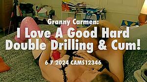 granny carmen i luv a hard double drillin!!