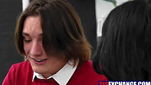 Step sisters swap step brothers to fuck hard
