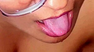 Cum straight to my stomach in slow motion bbw fat tits swallow