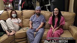 Blaire celeste moans through two blowjobs craving cum blast pov