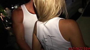 coed courtney turns heads at the wild frat house fuck party with her hot moves