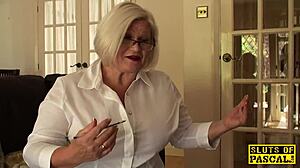 Chubby British Sub Bound in Corset Dominated Rough Doggystyle Facial Squirting