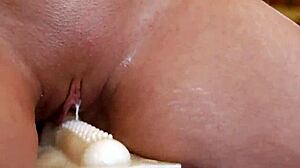 allie nicole squirts through endless vibrator orgasms on big cock