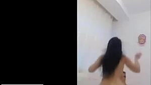 teen girl bounces moaning on lap in homemade clip
