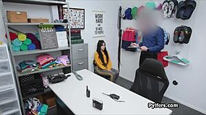 Office striptease turns into ripped clothes blowjob 😈 maybe more spying hidden cam