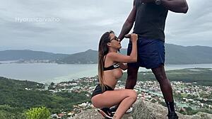 Fucking Naughty Brazilian Bareback Outdoors Creampies Her Wet Pussy!