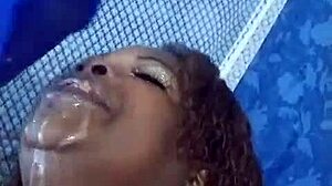 brazilian slave gags on deepthroat bdsm submission