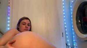 bbw teen fists her own ass hard on amateur webcam show