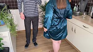 mother-in-law squirts natural champagne from her hairy mature pussy lips