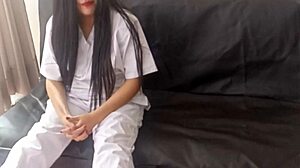Nurse Begs for Pay Raise - Takes Patient's Cock Deep in Her Tight Latina Ass