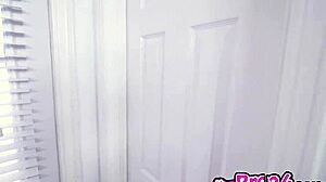 CAROLINE SWEETS GAGS BALLS DEEP ON MONSTER COCK CHOKING HARD