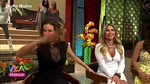 aylin mujica shows marked nipples huge ass in tight miniskirt upskirt tease