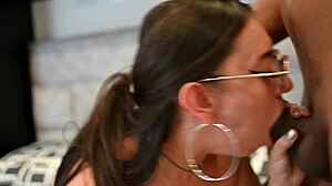 WATCH THESE TWO GORGEOUS LATINAS: MATURE BBW MILF AND YOUNG PORNSTAR SUCKING COCK!