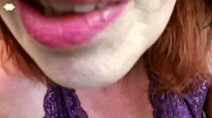 sph femdom redhead mature humiliates tiny dick with dirty talk mirror penis tease