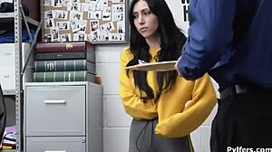 Office striptease turns into ripped clothes blowjob 😈 maybe more spying hidden cam