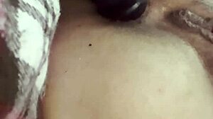 Slut Gapes Asshole with Thrusting Vibrating Anal Plug Close-Up
