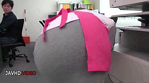 Asian Office Lady Chihiro Akino's Hardcore Blowjob Leads to Craved Creampie Finish!