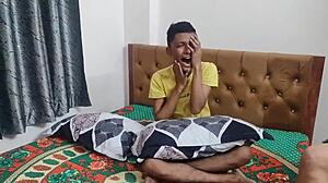 hey watch this desi boy get fucked by two juicy indian girls in amateur ffm threesome