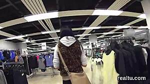 That adorable Czech teen got seduced in the mall for POV pounding
