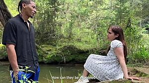 Petite Latina with Tiny Pussy Moans Loud by River on Stranger's BBC