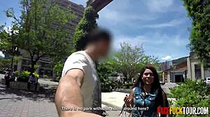 Petite Latina Teen Picks Up Tourist For Sloppy Deepthroat Face Fuck On Monster White Cock