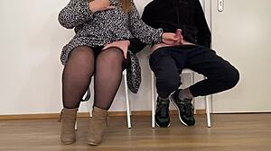 mature curvy milf made me cum in a public place