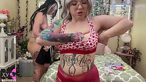 in this fantasy tale a magical takeover lets him control the hot slut's body after her striptease