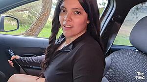 hey dude after her ass workout this horny latina gets stranger fucked hard