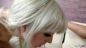 two busty blondes use dildos on asses and pussies for steamy playtime