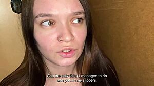 Frightened Stepdaughter Hid In Closet With Cock