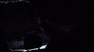 angie gets filmed in candid car sex with creampie