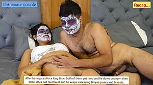 Rohit Gets Dirty Footjob Thrill From Divya's Legs