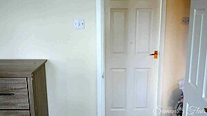 Taking the condom off with stepdaughter and surprise creampie