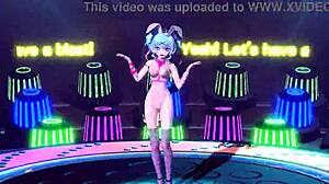 hatsune miku bunny costume nude mod shows huge tits and ass!