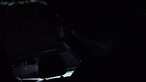 angie gets filmed in candid car sex with creampie